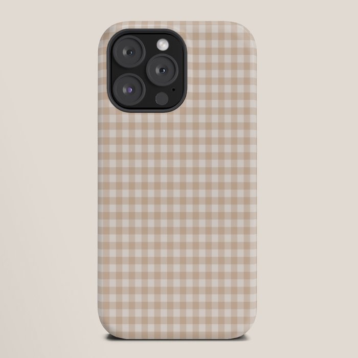 Gingham Plaid Pattern - Warm Neutral Tan iPhone Case Gallery Image 20