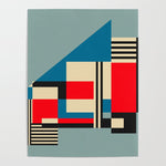 Piet Mondrian Inspired Modern Abstract Geometric Architecture Poster Gallery Image 1