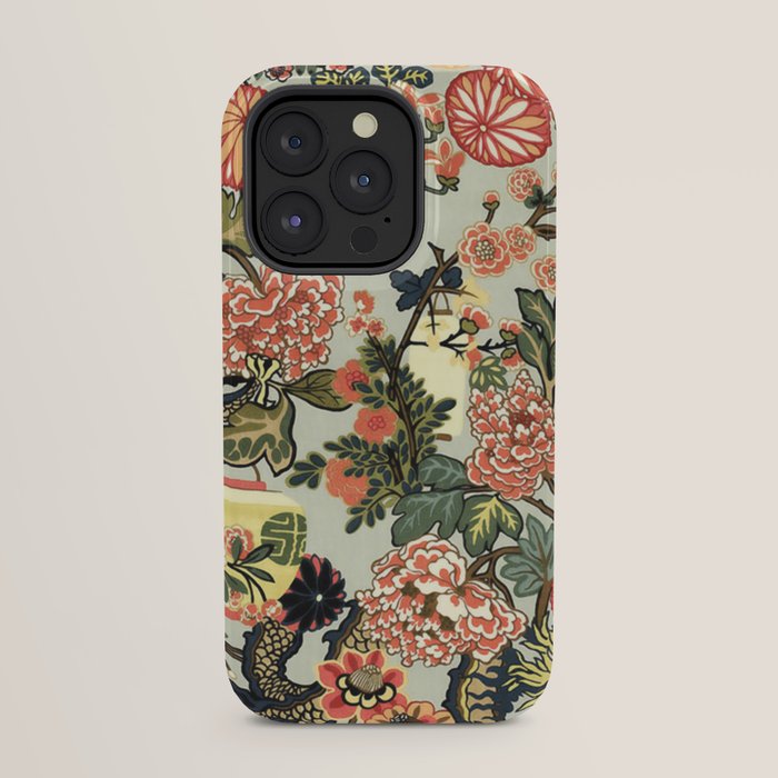 Chinese Dragon Vintage Floral Pattern iPhone Case Gallery Image 31