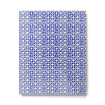 Blue children shape mosaic art pattern Metal Print Gallery Image 1
