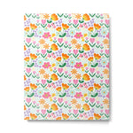 Colorful retro flower folk art pattern Metal Print Gallery Image 1