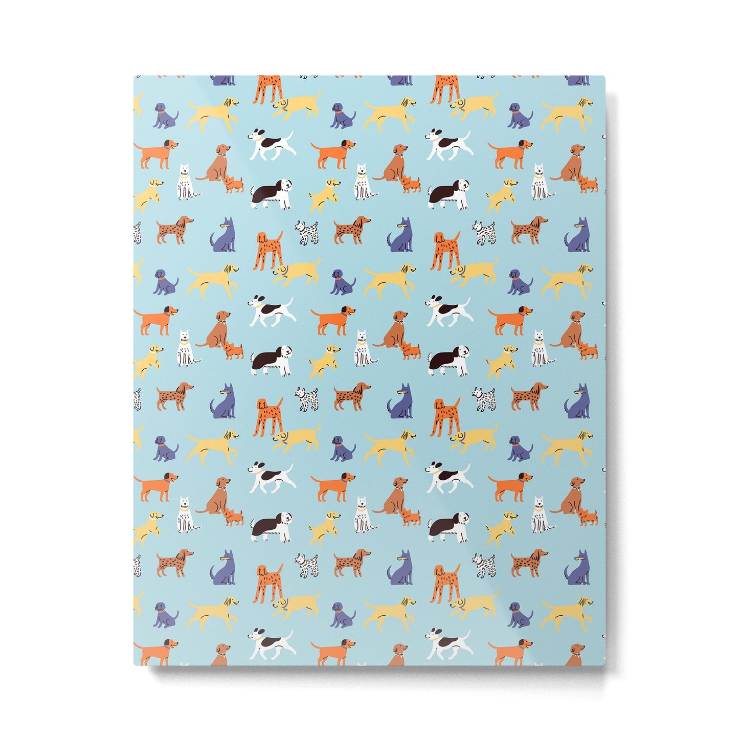 Funny dog animal cartoon art pattern Metal Print Gallery Image 2