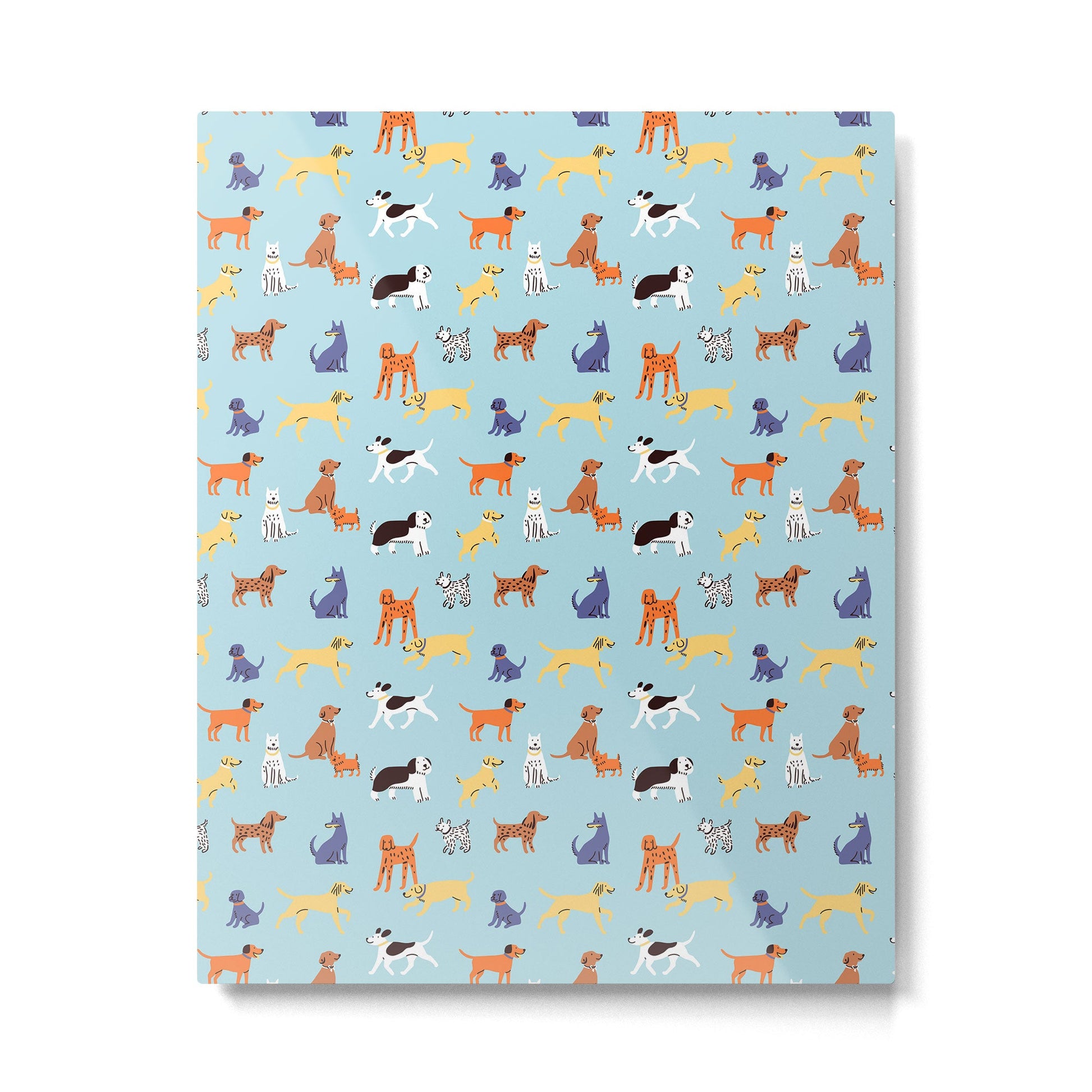 Funny dog animal cartoon art pattern Metal Print Gallery Image 2