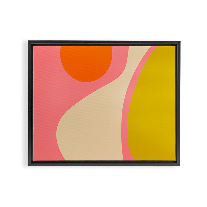 abstract composition modern blush pink Framed Canvas Print Gallery Image 6