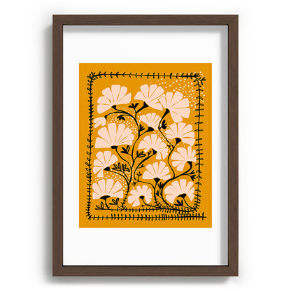 Ever blooming good vibes mustard yellow Framed Art Print Gallery Image 65