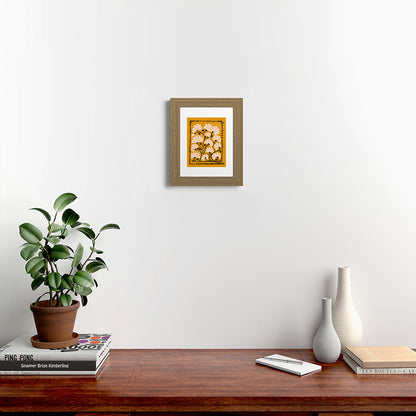Ever blooming good vibes mustard yellow Framed Art Print Gallery Image 37