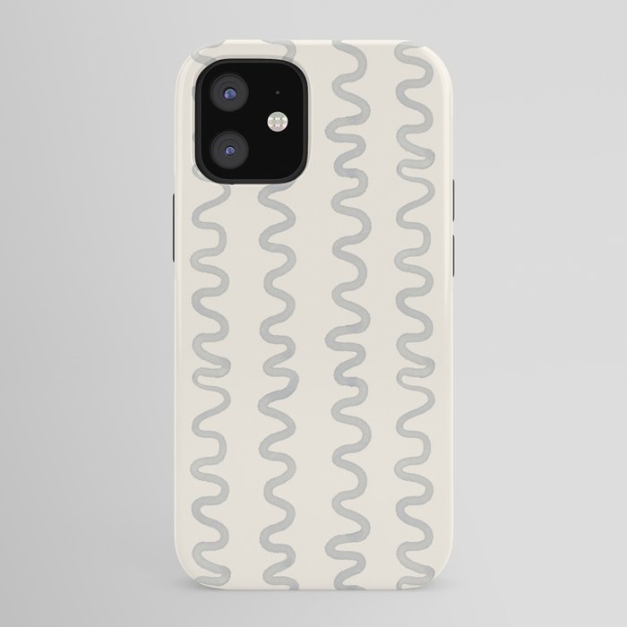 Watercolor Squiggly Lines - Blue Cream iPhone Case Gallery Image 41