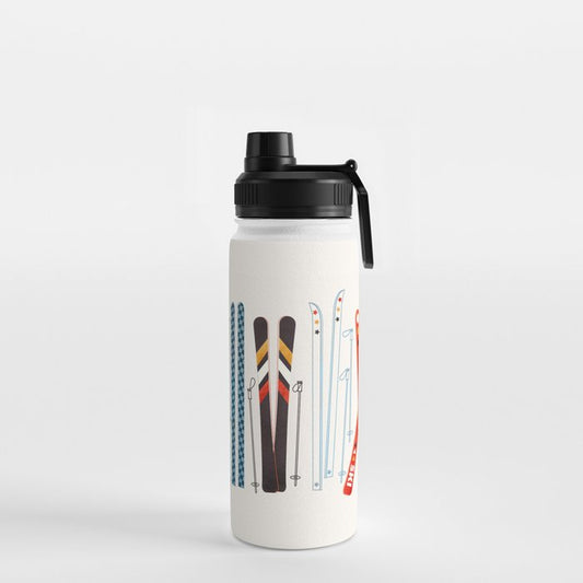 Retro Ski Illustration Water Bottle Gallery Image 2