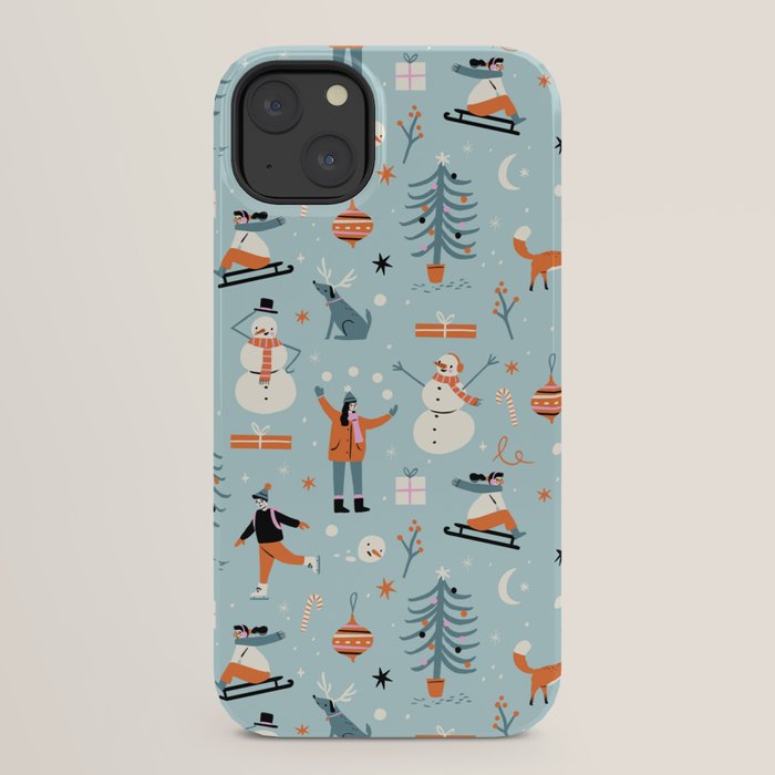 Christmas Scene Blue iPhone Case Gallery Image 30