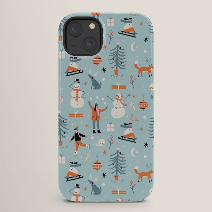 Christmas Scene Blue iPhone Case Gallery Image 26