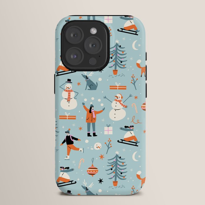 Christmas Scene Blue iPhone Case Gallery Image 15