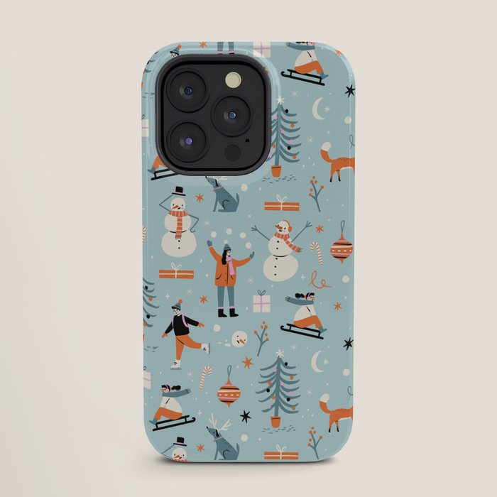 Christmas Scene Blue iPhone Case Gallery Image 27
