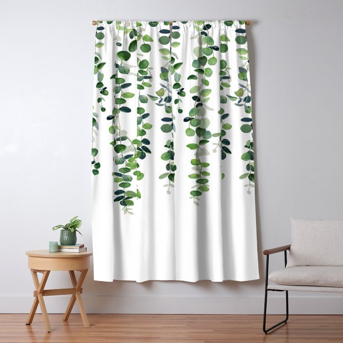 Eucalyptus Garland Window Curtain Gallery Image 1
