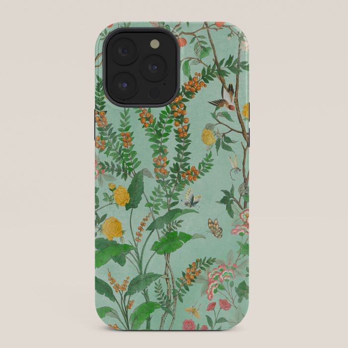 Chinoiserie Aqua Mint Floral Garden Fresco iPhone Case Gallery Image 36