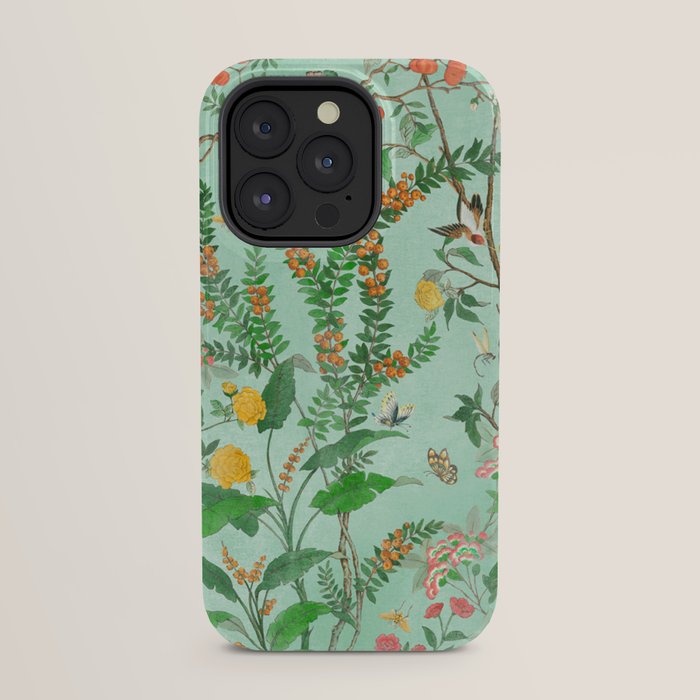 Chinoiserie Aqua Mint Floral Garden Fresco iPhone Case Gallery Image 23