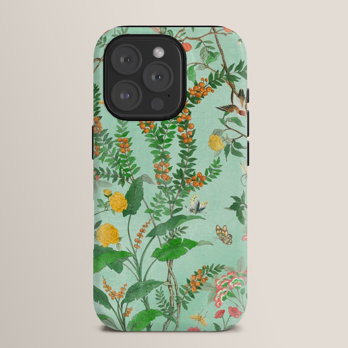 Chinoiserie Aqua Mint Floral Garden Fresco iPhone Case Gallery Image 15