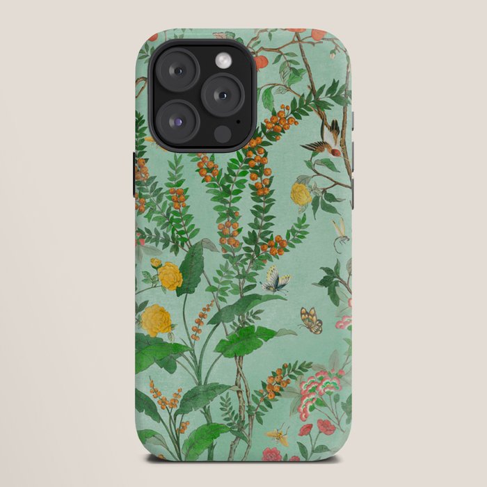 Chinoiserie Aqua Mint Floral Garden Fresco iPhone Case Gallery Image 12