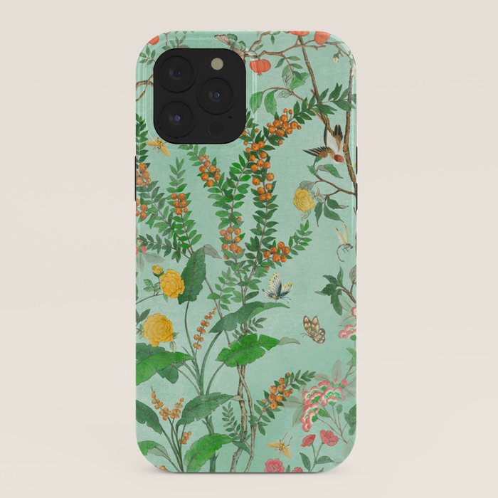 Chinoiserie Aqua Mint Floral Garden Fresco iPhone Case Gallery Image 40