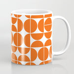 Mid Century Modern Geometric 04 Orange Coffee Mug Gallery Image 1