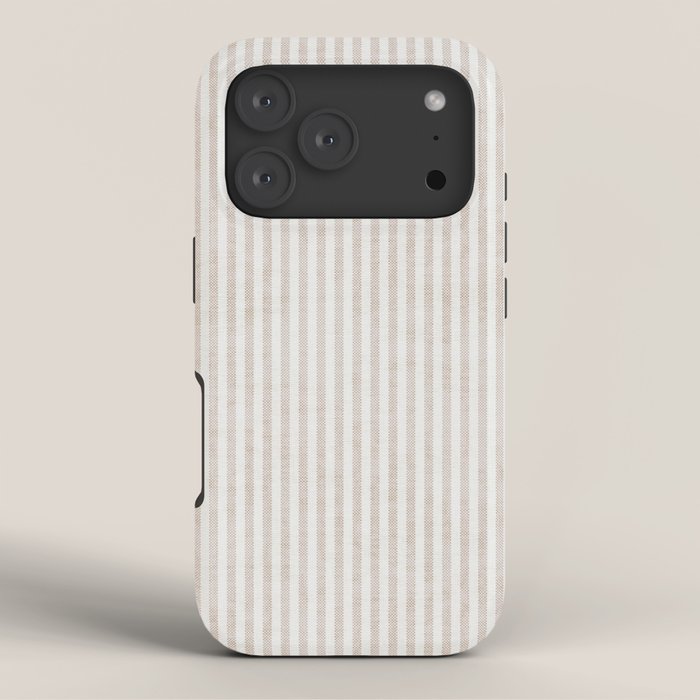 AEGEAN WIDE TICKING STRIPE JUTE iPhone Case Gallery Image 3