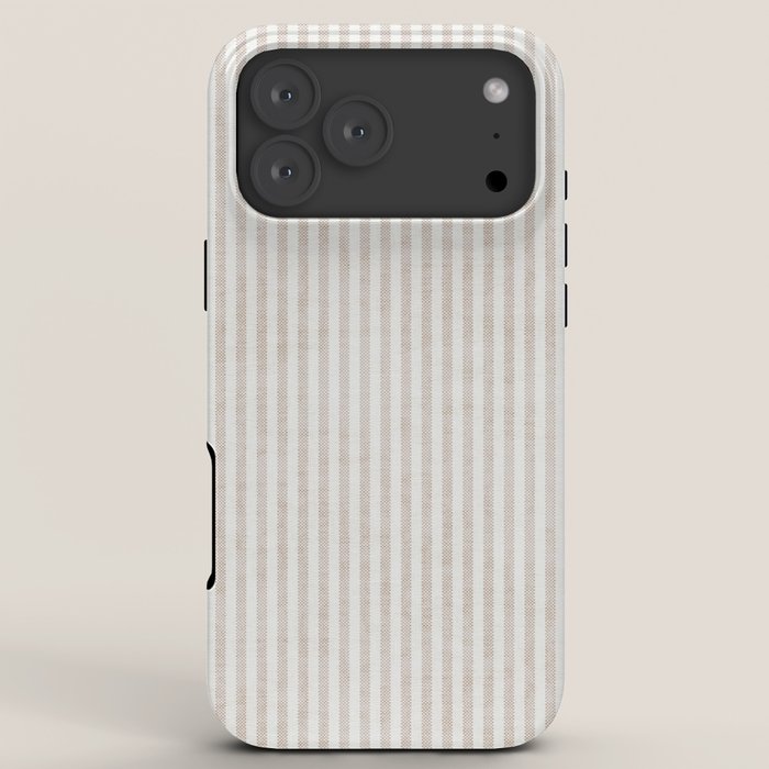 AEGEAN WIDE TICKING STRIPE JUTE iPhone Case Gallery Image 8