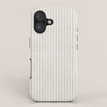 AEGEAN WIDE TICKING STRIPE JUTE iPhone Case Gallery Image 1