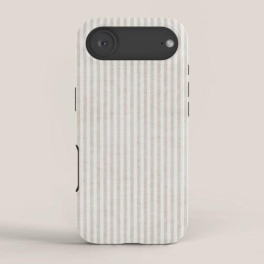 AEGEAN WIDE TICKING STRIPE JUTE iPhone Case Gallery Image 2
