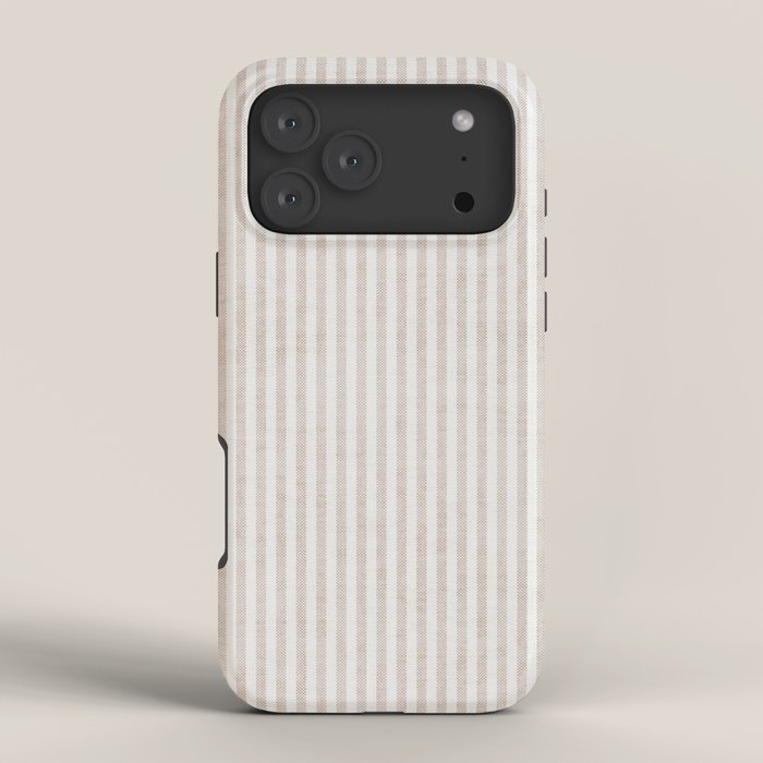 AEGEAN WIDE TICKING STRIPE JUTE iPhone Case Gallery Image 4