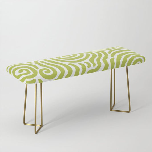 Ripple Effect Pattern Chartreuse Bench Gallery Image 2