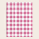 Gingham Large Pink White Poster Gallery Image 1