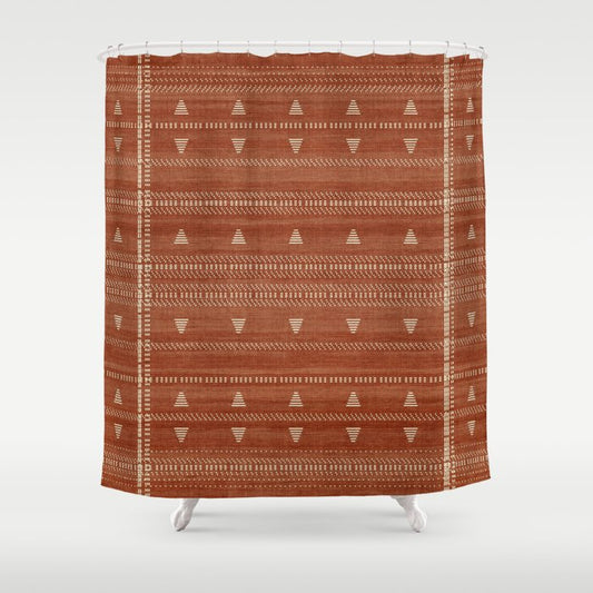 Heddle in Rust Shower Curtain Gallery Image 1