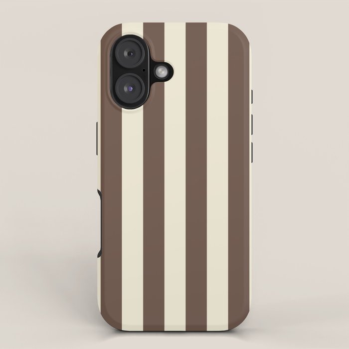 Stripes of Brown and Cream iPhone Case Gallery Image 1