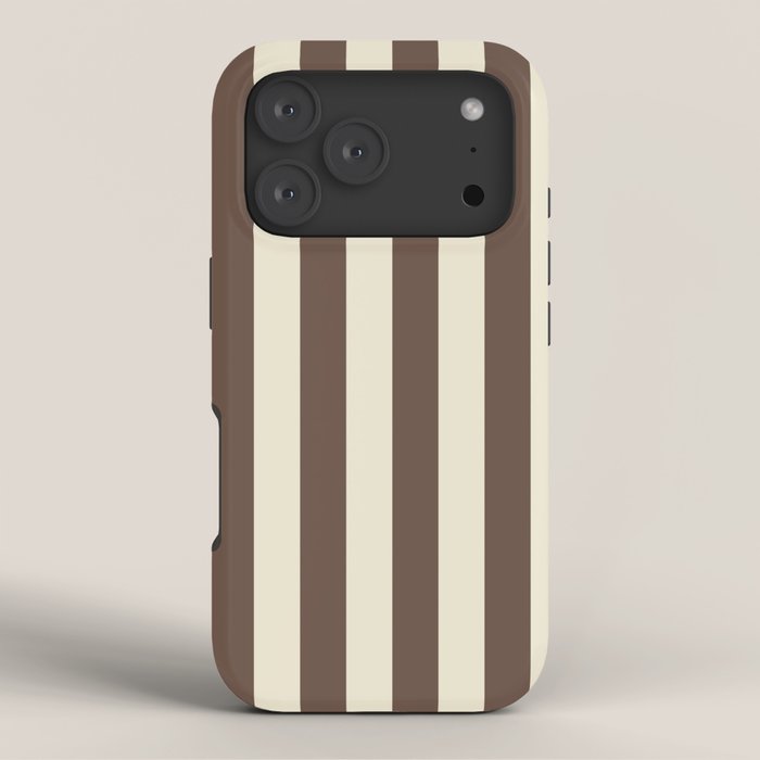 Stripes of Brown and Cream iPhone Case Gallery Image 3