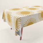 Boho Summer Sun Pattern I Golden Tablecloth Gallery Image 1