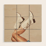 These Boots - Neutral Beige Wood Wall Art Gallery Image 1