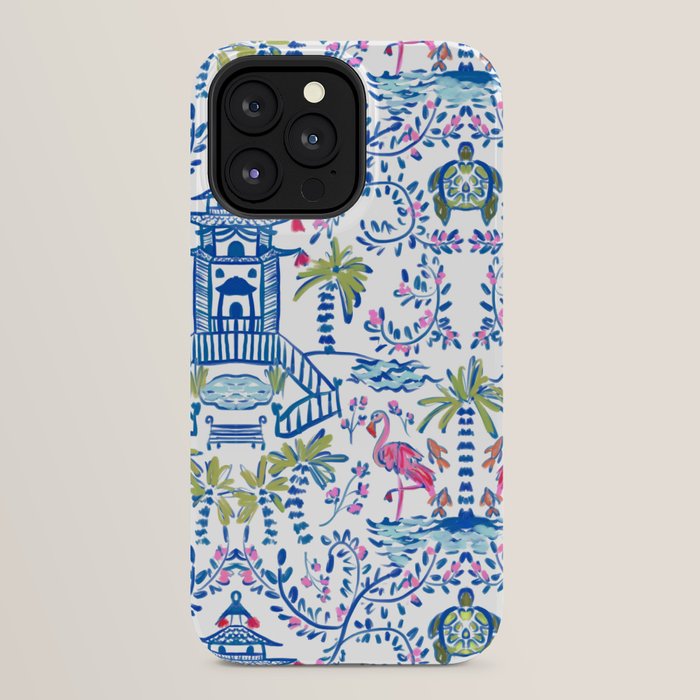 Colorful Coastal Chinoiserie iPhone Case Gallery Image 24