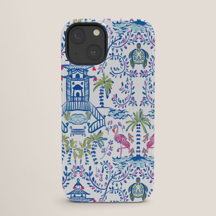 Colorful Coastal Chinoiserie iPhone Case Gallery Image 25