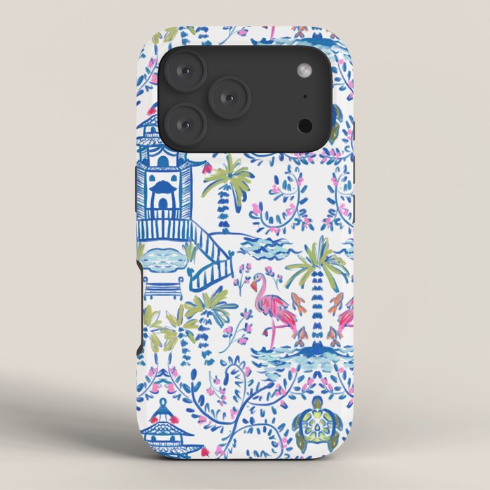 Colorful Coastal Chinoiserie iPhone Case Gallery Image 3