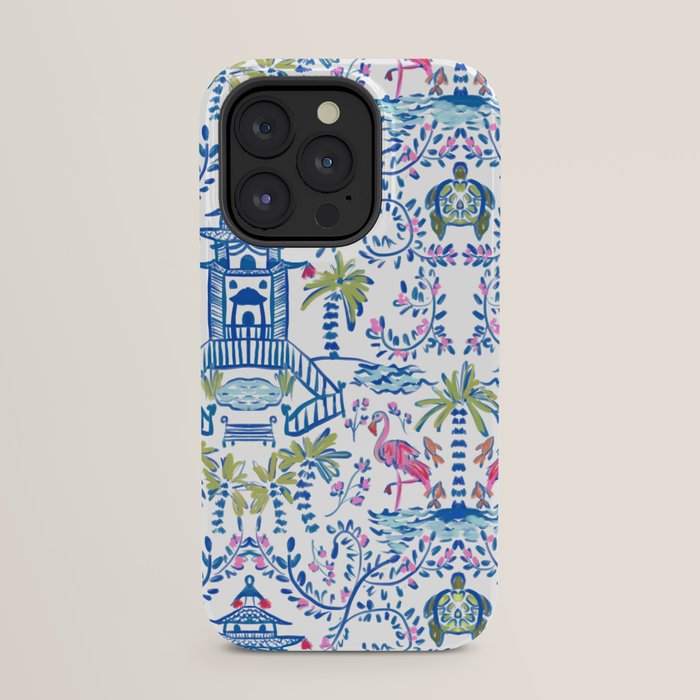 Colorful Coastal Chinoiserie iPhone Case Gallery Image 23
