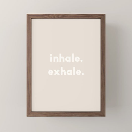 inhale exhale âÂ neutral Mini Art Print Gallery Image 2