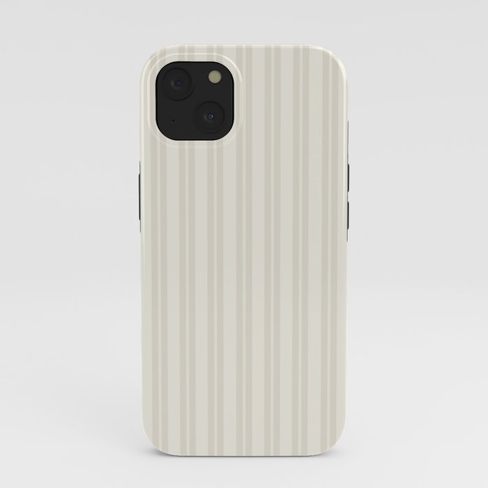 Pale Neutral Classic Double Stripe Pattern iPhone Case Gallery Image 37