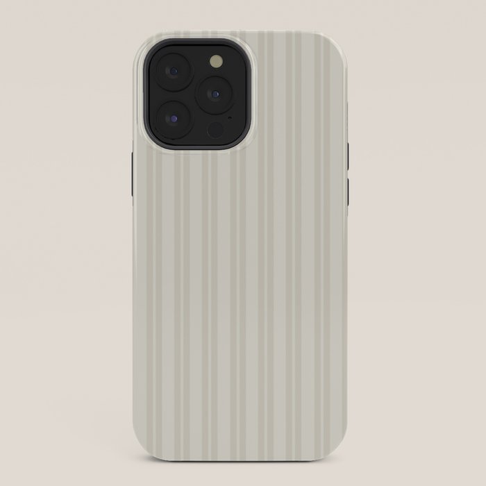 Pale Neutral Classic Double Stripe Pattern iPhone Case Gallery Image 36