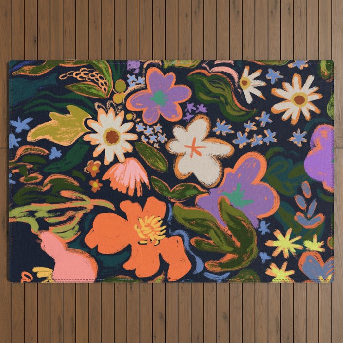 Midnight Garden Outdoor Rug Gallery Image 3