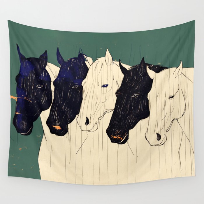 Horses n1 Wall Tapestry Gallery Image 3