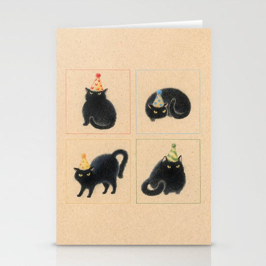 Party Cats in Party Hats Stationery Card Gallery Image 1