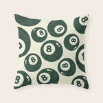 The 8 Ball Clubhouse Old Money Green Throw Pillow Gallery Image 1
