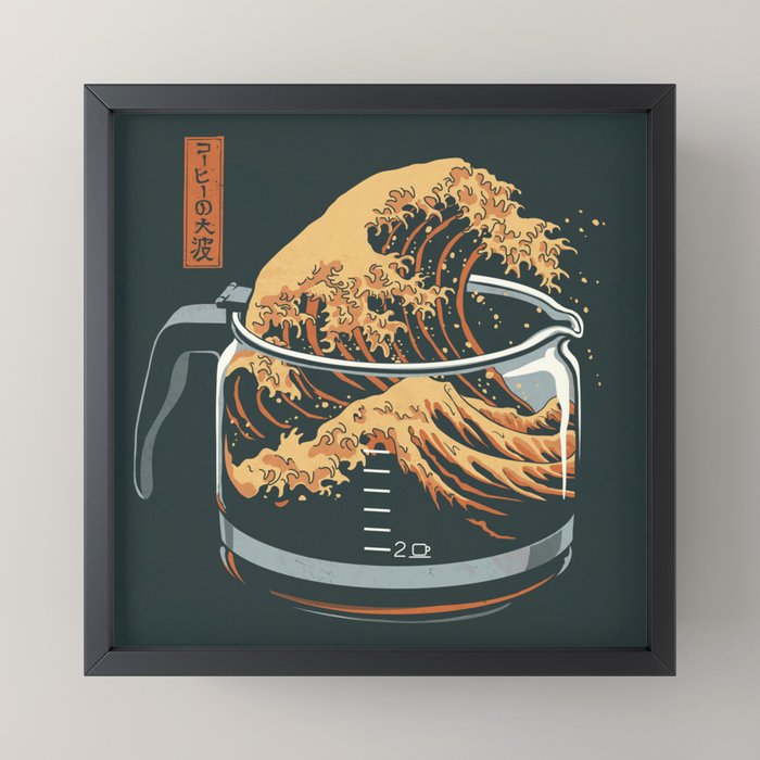 The Great Wave of Coffee Mini Art Print Gallery Image 3