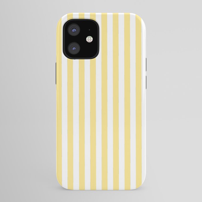 Modern geometrical baby yellow white stripes pattern iPhone Case Gallery Image 41