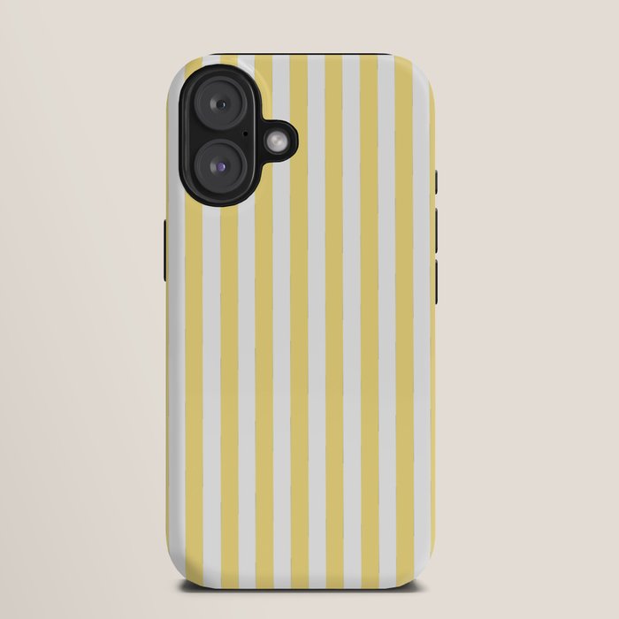 Modern geometrical baby yellow white stripes pattern iPhone Case Gallery Image 9