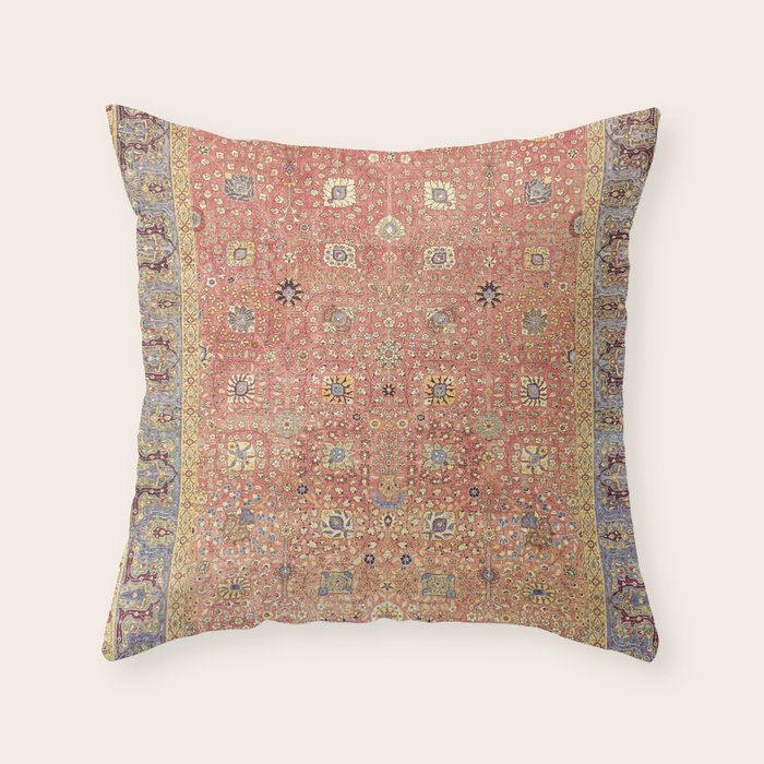 Antique Turkish Coral Koum Kapi Throw Pillow Gallery Image 4